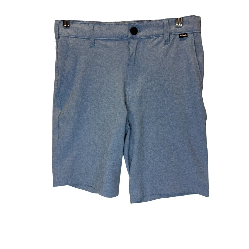 Hurley Boys Hybrid Walk Shorts Blue Heather Size L 14/16 Adjustable Waist